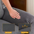 Karl Home |90'' W Off-white Corduroy Modular Cloud Couch Sleeper Sofa
