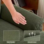 Karl Home |90'' W Off-white Corduroy Modular Cloud Couch Sleeper Sofa