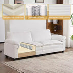 Karl Home |90'' W Off-white Corduroy Modular Cloud Couch Sleeper Sofa