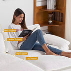 Karl Home |90'' W Off-white Corduroy Modular Cloud Couch Sleeper Sofa