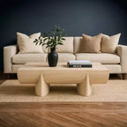 Royal Hampton Coffee Table | 48 Log Design | Natural Mango Wood Hand Crafted