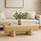 Royal Hampton Coffee Table | 48 Log Design | Natural Mango Wood Hand Crafted