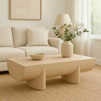 Royal Hampton Coffee Table | 48 Log Design | Natural Mango Wood Hand Crafted