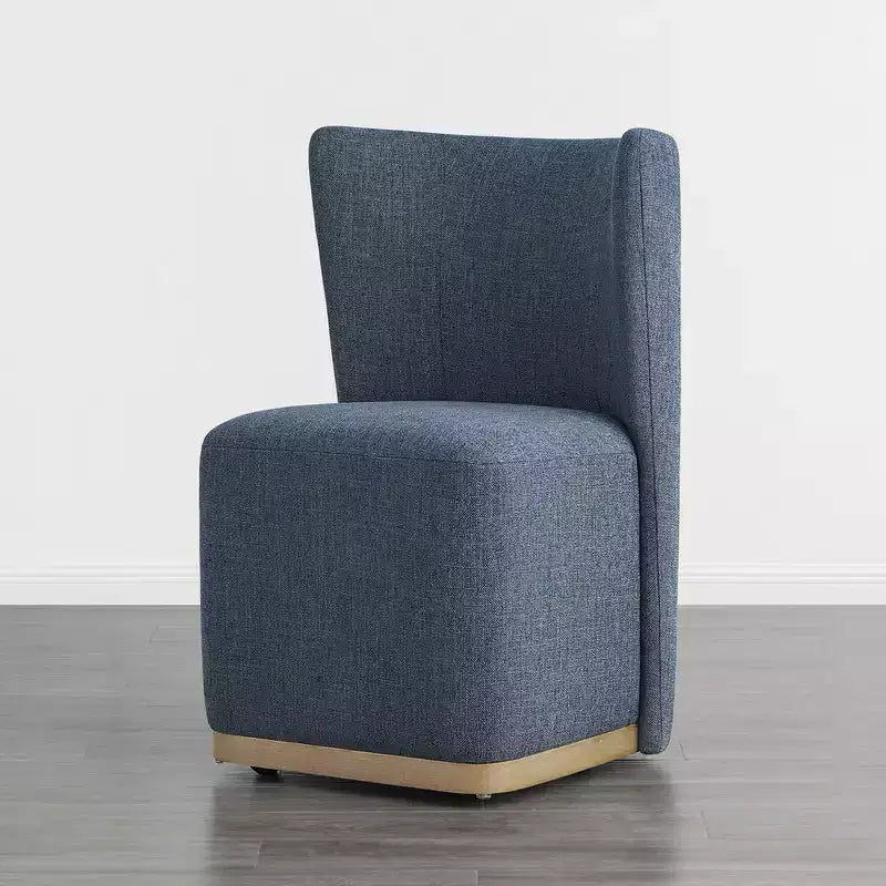 Sedie da pranzo moderne Spruce&Spring con rotelle e base in legno