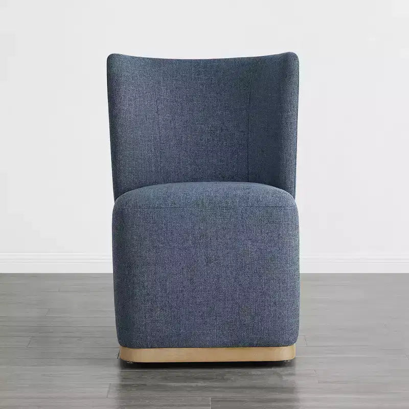 Sedie da pranzo moderne Spruce&Spring con rotelle e base in legno