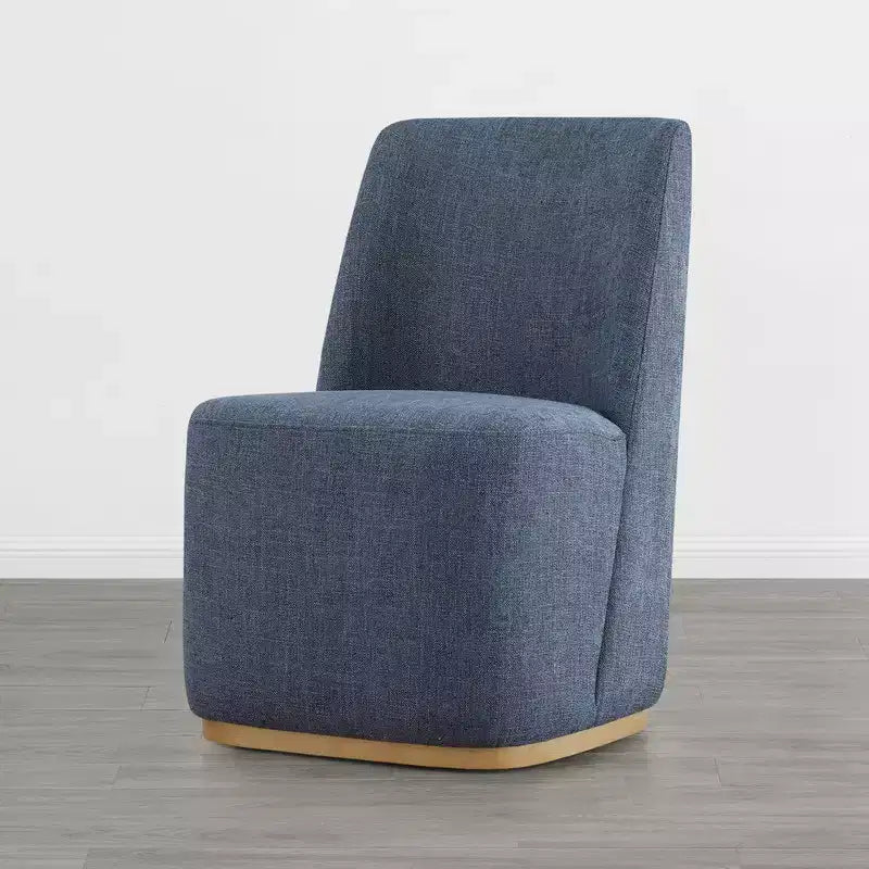 Sedie da pranzo moderne Spruce&Spring con rotelle e base in legno