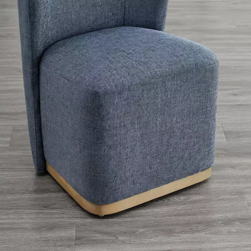 Sedie da pranzo moderne Spruce&Spring con rotelle e base in legno