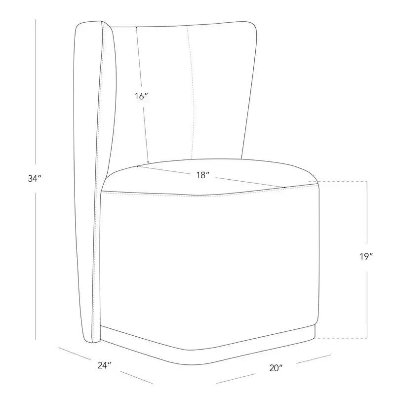 Sedie da pranzo moderne Spruce&Spring con rotelle e base in legno