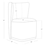 Sedie da pranzo moderne Spruce&Spring con rotelle e base in legno