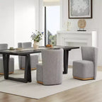 Sedie da pranzo moderne Spruce&Spring con rotelle e base in legno