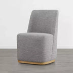 Sedie da pranzo moderne Spruce&Spring con rotelle e base in legno
