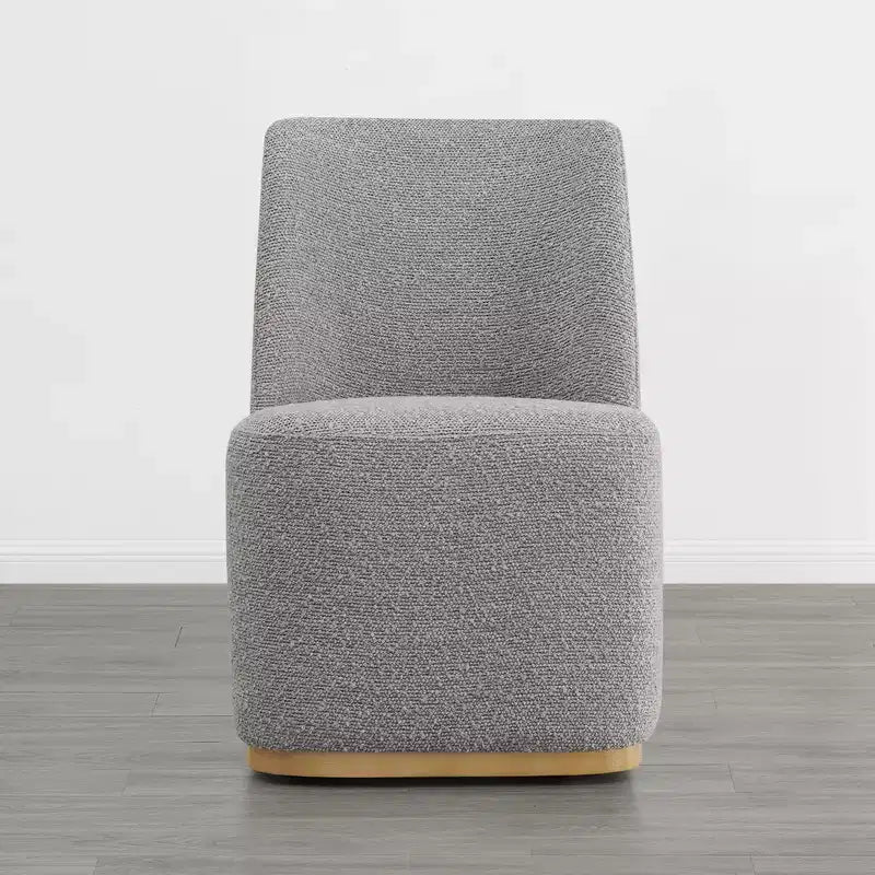 Sedie da pranzo moderne Spruce&Spring con rotelle e base in legno