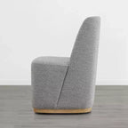 Sedie da pranzo moderne Spruce&Spring con rotelle e base in legno