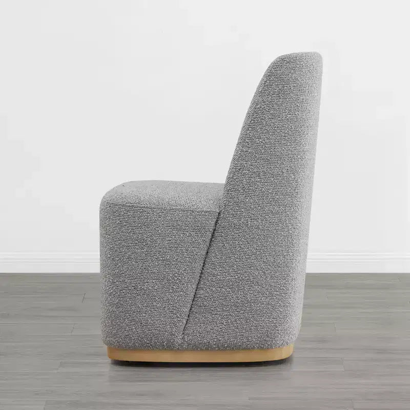 Sedie da pranzo moderne Spruce&Spring con rotelle e base in legno