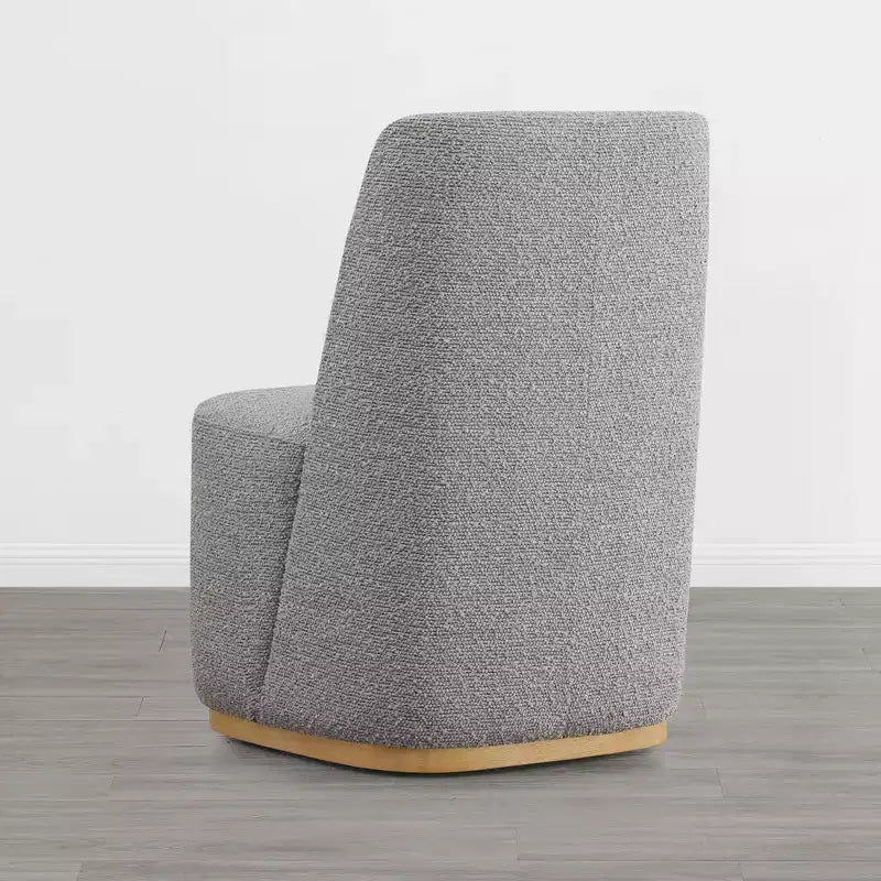 Sedie da pranzo moderne Spruce&Spring con rotelle e base in legno