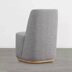 Sedie da pranzo moderne Spruce&Spring con rotelle e base in legno