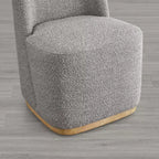 Sedie da pranzo moderne Spruce&Spring con rotelle e base in legno