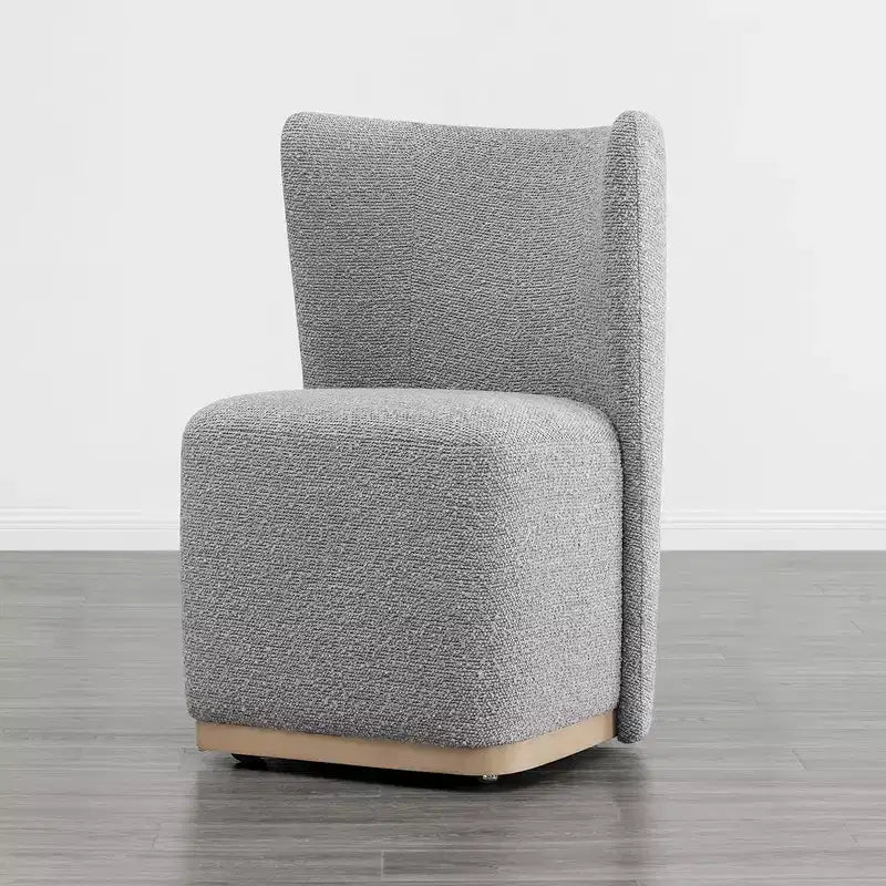 Sedie da pranzo moderne Spruce&Spring con rotelle e base in legno