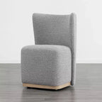 Sedie da pranzo moderne Spruce&Spring con rotelle e base in legno