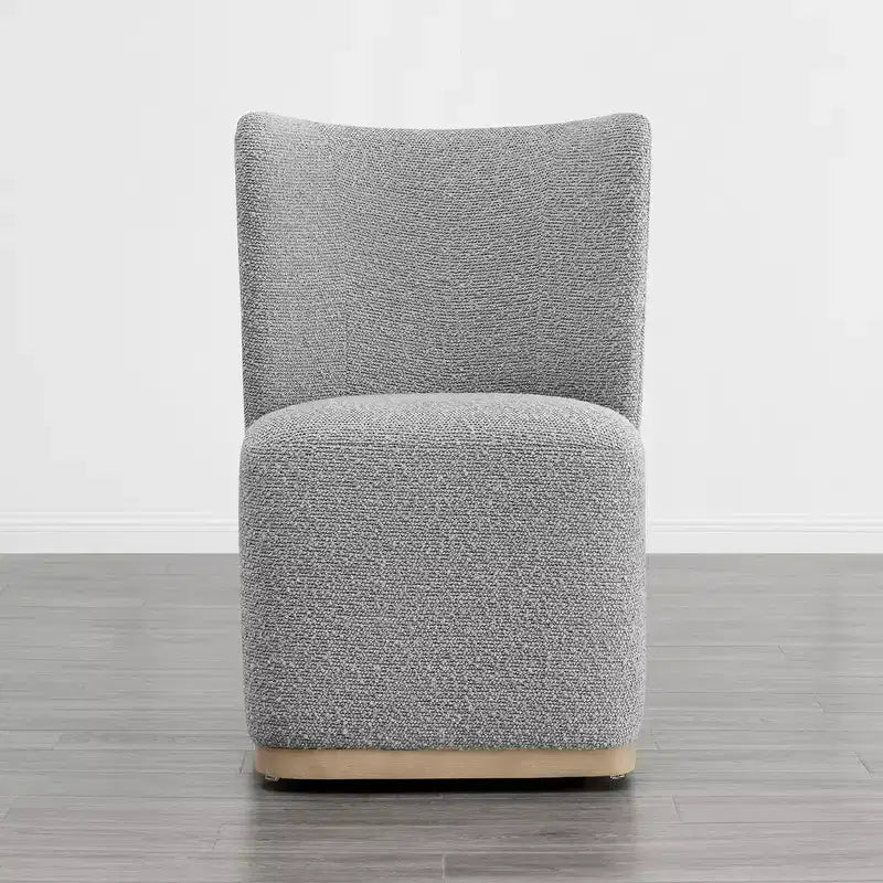 Sedie da pranzo moderne Spruce&Spring con rotelle e base in legno