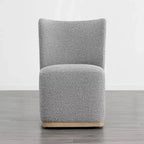 Sedie da pranzo moderne Spruce&Spring con rotelle e base in legno