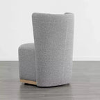 Sedie da pranzo moderne Spruce&Spring con rotelle e base in legno