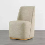 Sedie da pranzo moderne Spruce&Spring con rotelle e base in legno