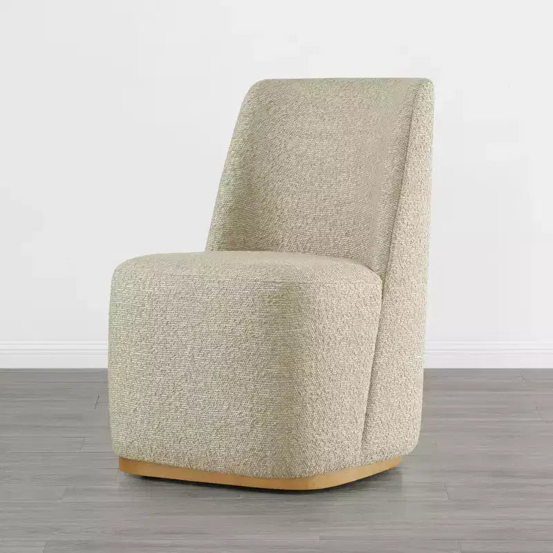 Sedie da pranzo moderne Spruce&Spring con rotelle e base in legno