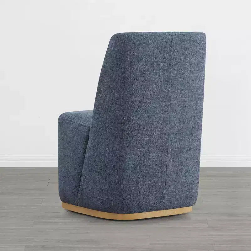 Sedie da pranzo moderne Spruce&Spring con rotelle e base in legno