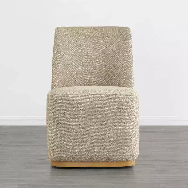 Sedie da pranzo moderne Spruce&Spring con rotelle e base in legno