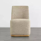Sedie da pranzo moderne Spruce&Spring con rotelle e base in legno
