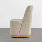 Sedie da pranzo moderne Spruce&Spring con rotelle e base in legno