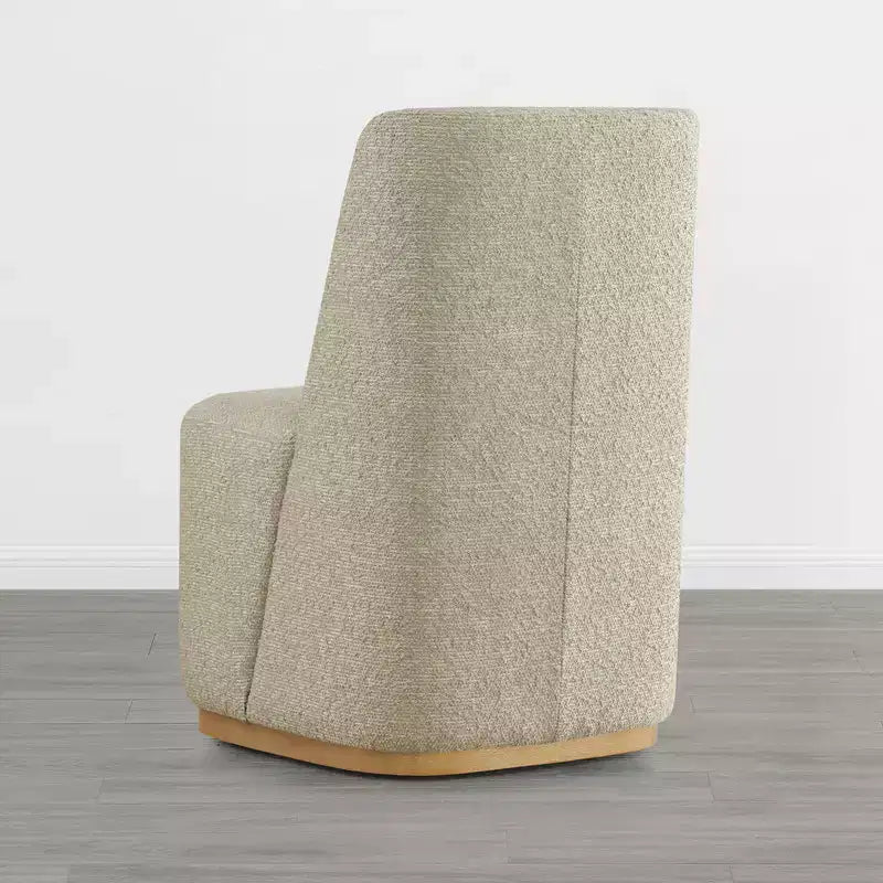 Sedie da pranzo moderne Spruce&Spring con rotelle e base in legno