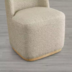 Sedie da pranzo moderne Spruce&Spring con rotelle e base in legno