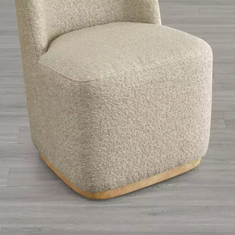 Sedie da pranzo moderne Spruce&Spring con rotelle e base in legno