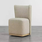 Sedie da pranzo moderne Spruce&Spring con rotelle e base in legno