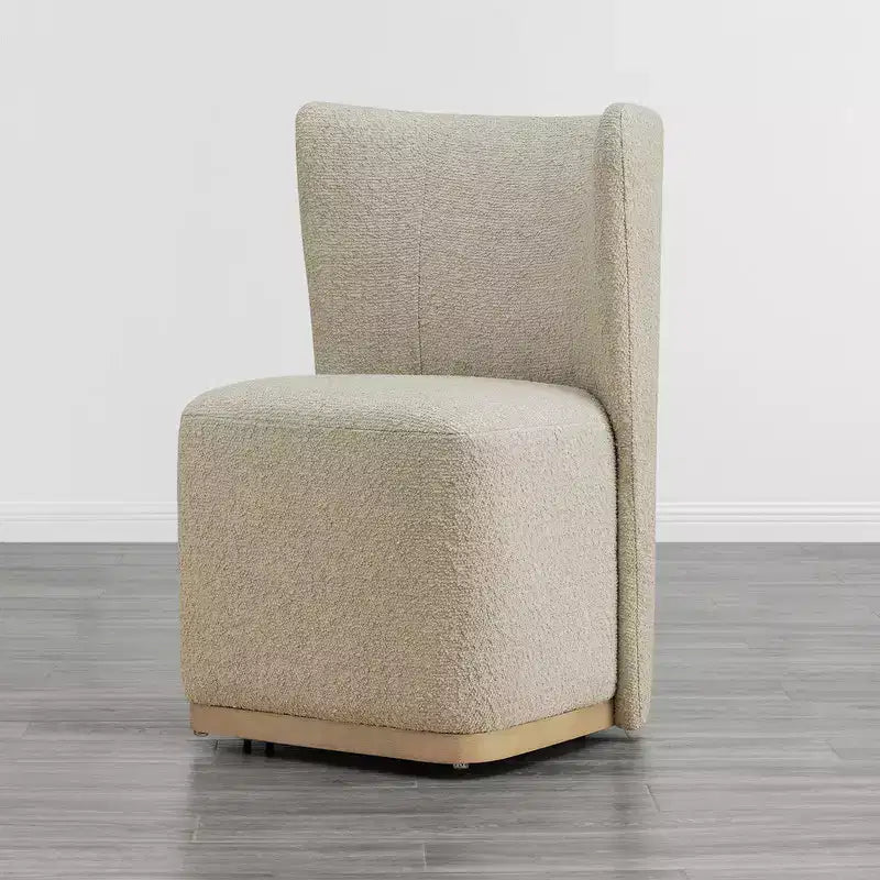 Sedie da pranzo moderne Spruce&Spring con rotelle e base in legno