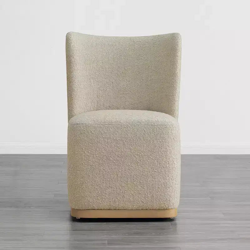 Sedie da pranzo moderne Spruce&Spring con rotelle e base in legno