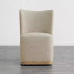 Sedie da pranzo moderne Spruce&Spring con rotelle e base in legno