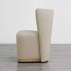 Sedie da pranzo moderne Spruce&Spring con rotelle e base in legno