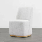 Sedie da pranzo moderne Spruce&Spring con rotelle e base in legno
