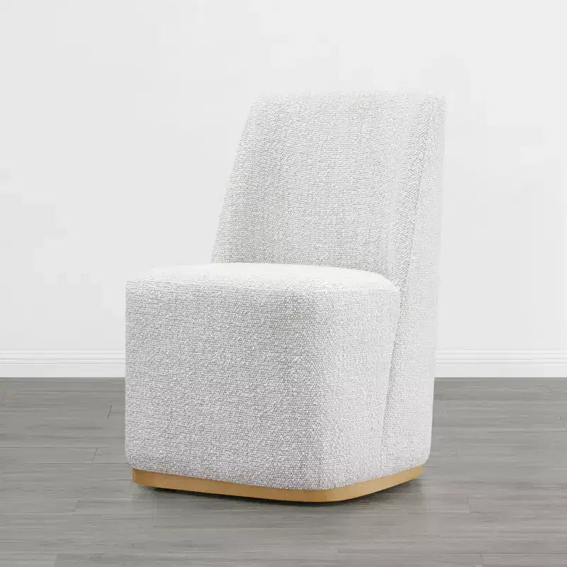 Sedie da pranzo moderne Spruce&Spring con rotelle e base in legno