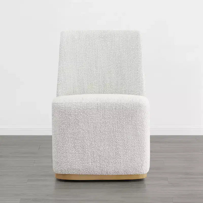 Sedie da pranzo moderne Spruce&Spring con rotelle e base in legno