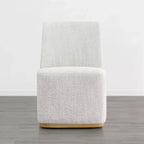Sedie da pranzo moderne Spruce&Spring con rotelle e base in legno