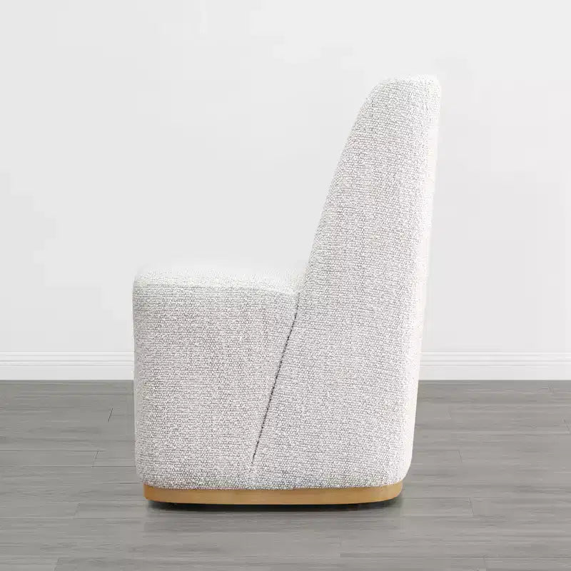 Sedie da pranzo moderne Spruce&Spring con rotelle e base in legno