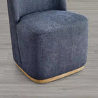 Sedie da pranzo moderne Spruce&Spring con rotelle e base in legno