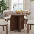 Tavolo da pranzo rotondo in legno MAYEERTY 45 per 4 persone, tavolo da cucina e sala da pranzo moderno in stile rustico
