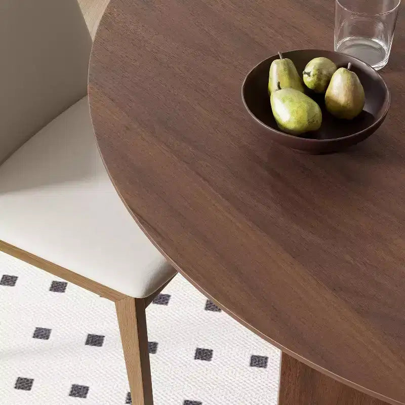 Tavolo da pranzo rotondo in legno MAYEERTY 45 per 4 persone, tavolo da cucina e sala da pranzo moderno in stile rustico
