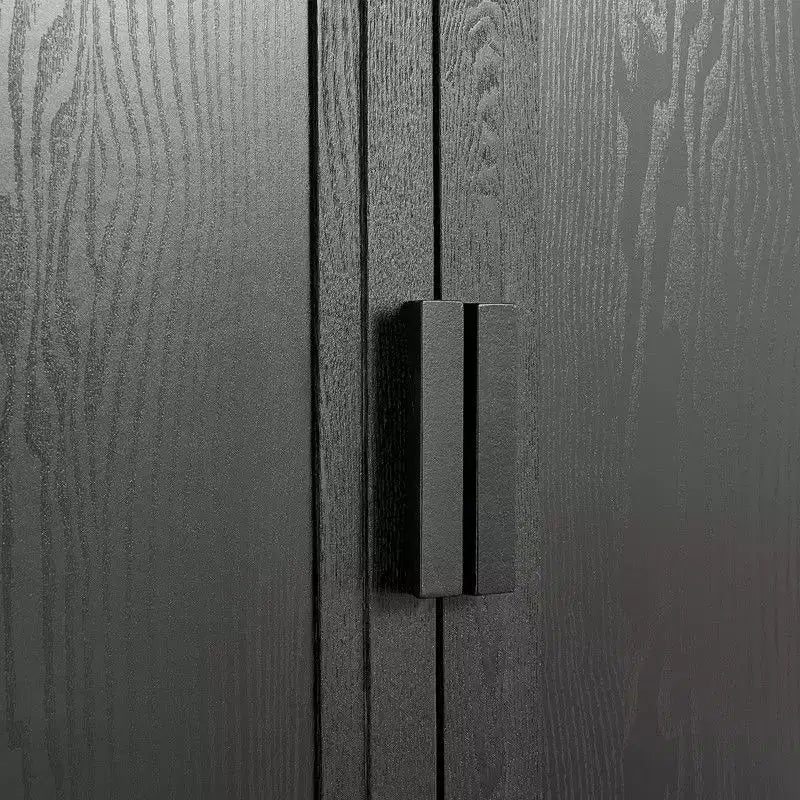 PexFix 62 L x 36 A Credenza Buffet Mobile Dispensa da Cucina Stile Rustico con Ripiani Regolabili per Cucina Sala da Pranzo Soggiorno Nero