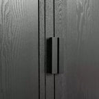 PexFix 62 L x 36 A Credenza Buffet Mobile Dispensa da Cucina Stile Rustico con Ripiani Regolabili per Cucina Sala da Pranzo Soggiorno Nero